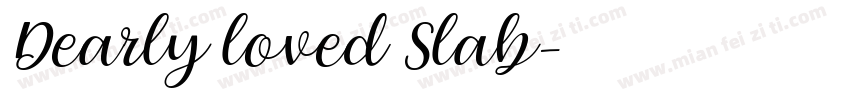Dearly loved Slab字体转换